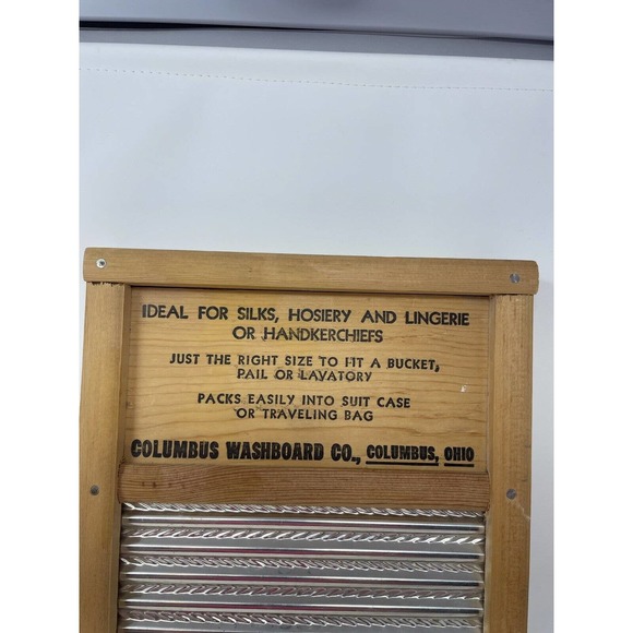 Vintage Dubl Handi Washboard Co Columbus Ohio Wash Board 18" X 8 5/8" Primitive - Picture 4 of 10
